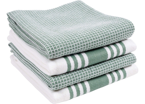 Juego De 4 Toallas De Cocina 45 X 70 Cm Absorbentes Y Suaves