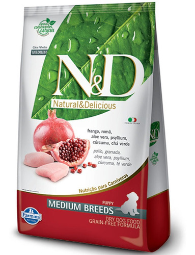 Alimento Perro Cachorro Mediano N&d Grain Free Pollo 10kg Np