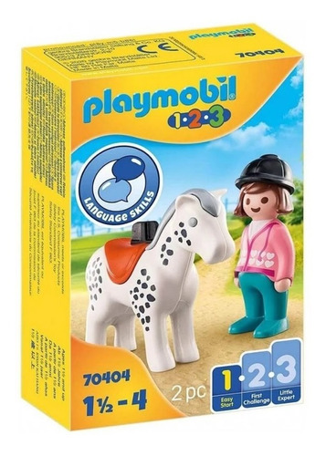 Playmobil 1.2.3 70404 Jinete Con Caballo