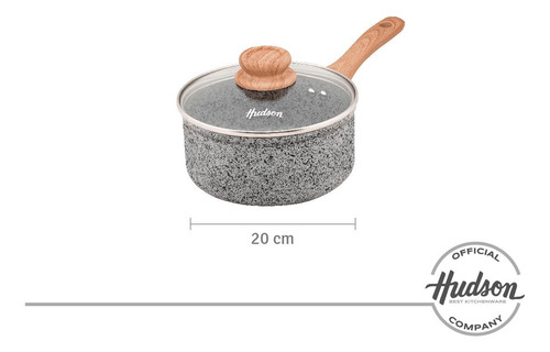 Cacerola Hudson Granito Stone Aluminio Forjado 20cm Granito Gris