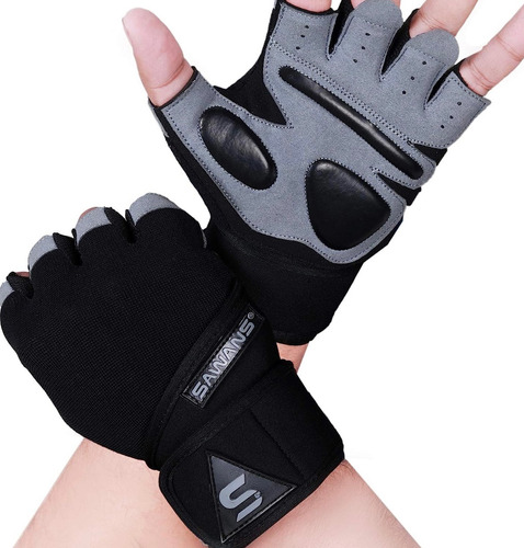 Guantes Antideslizantes Para Gimnasio Con Soporte Muñeca