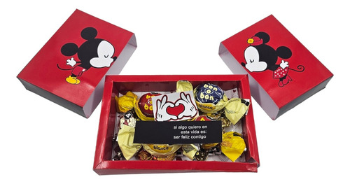 Caja Bombones Micky Minnie San Valentin Regalo Novios Amor