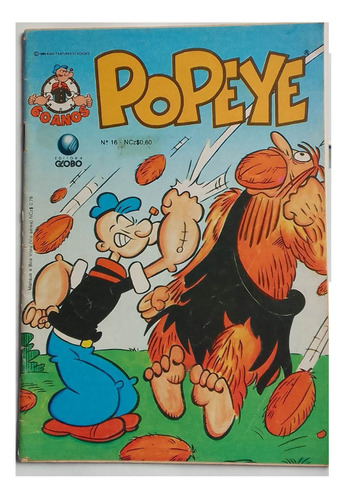 Hq Popeye N 16 Editora Globo 1989 Usada Ótima Rara Formatinho