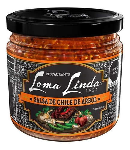 Salsa Restauran Loma Linda De Chile De Árbol 315 Gr