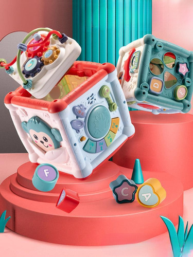 Wan Cubo Didáctico De Actividades Montessori 6 En 1 For