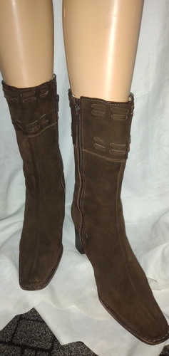 Botas Dama Cuero Gamuza 38