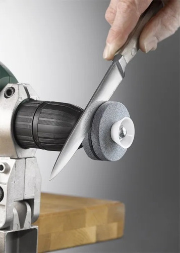 Imagen 4 de 10 de Afilador De Cuchillos Tijeras Cocina Mecha Para Taladro