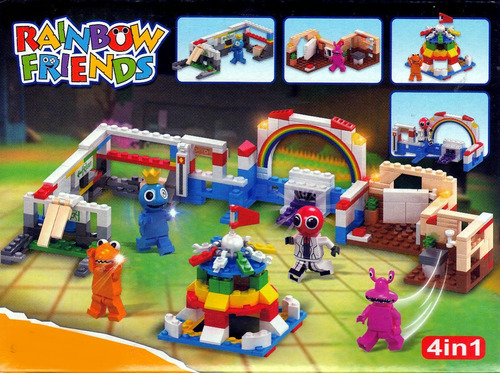 Rainbow Friends Set X 4 Para Armar Amigos Del Arco Iris