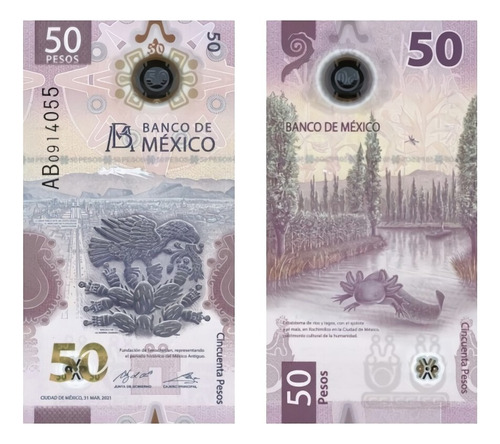 10 Billetes Nuevos De 50 Pesos Ajolote