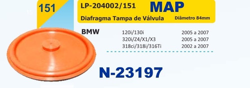 Diafragma Anti Chama Bmw 120/130/316/318/320/z4/x1