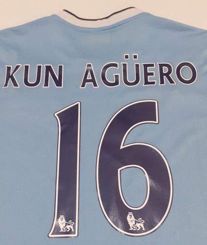 Camisa Manchester City 2014 Kun Aguero Original De Jogo Mca