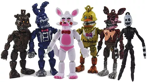 Kit 6 Bonecos Animatronics Five Nights At Freddy's Fnaf