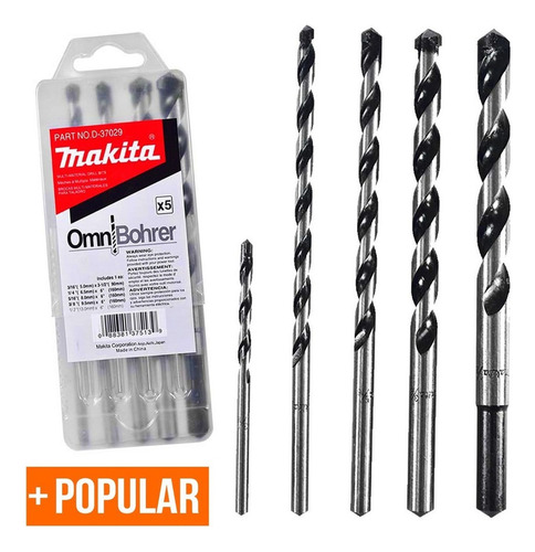 Juego De 5 Brocas Multiproposito Makita Taladro