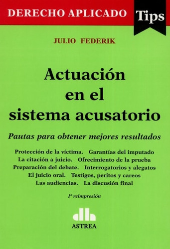 Libro Actuación En El Sistema Acusatorio