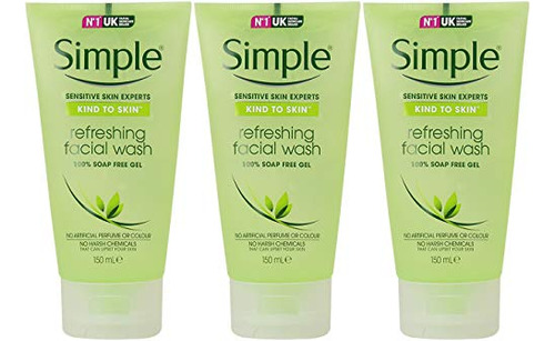 Gel De Lavagem Facial Simple Kind To Skin Refrescante 150ml