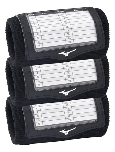 Paquete De 3 Pulseras Mizuno Play Call | Negro | Unisexo | T