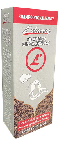 Shampoo Cinza Matizador Lohanny 80ml Cinza Escuro