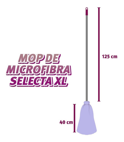 Imagen 7 de 7 de Trapeador Microfibra Selecta Xl Reynera Ligero, Durable 1pz