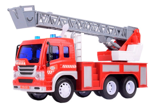 Carro Bomberos Camión Escalera Luces Sonidos 40cm Juguete