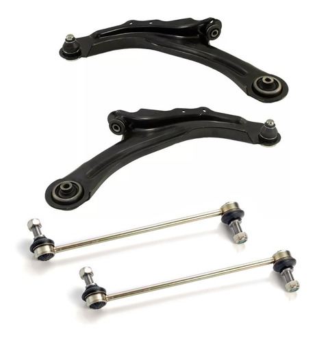 Kit X2 Parrilla Suspension Con Rotula + Bieletas Megane 2