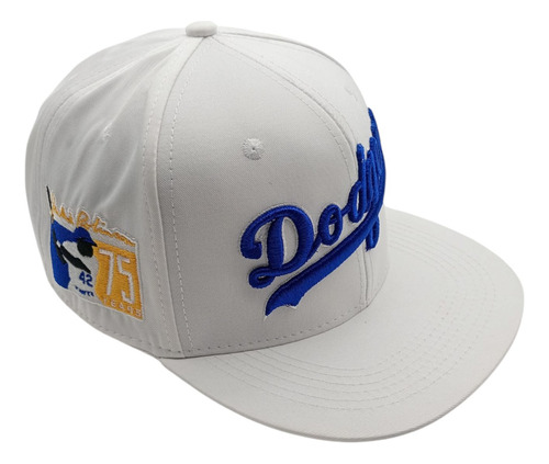 Gorra Flat Snapback Mlb Deportes Ajustable Calidad Premium White Dodgers 2 Medida Única Ajustable