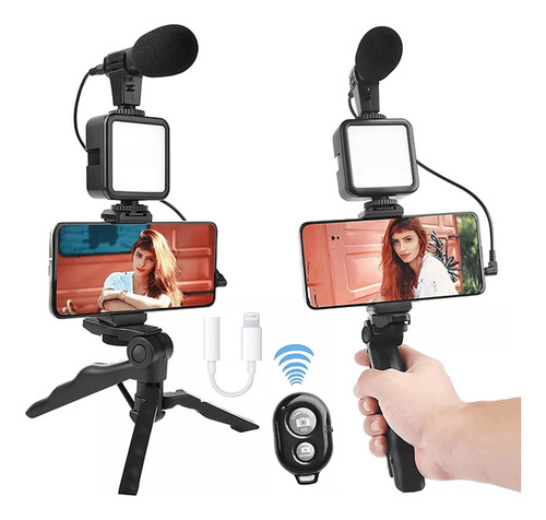 Estabilizador Trípode 6 En 1 Set Grabación Vlogger Celular