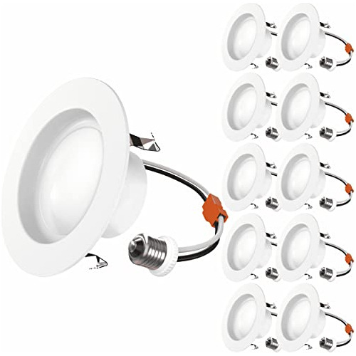 Sunco - Paquete De 10 Luces Led Empotrables De 4 Pulgadas, L