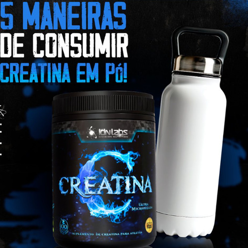 Suplemento Em Pó Creatina Ultra Micronizada 300g - 100 Doses Sem Sabor