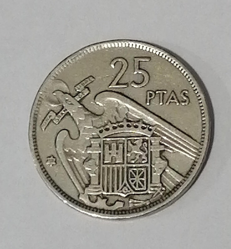 Moneda De 25 Pesetas 1957 Estrella *58