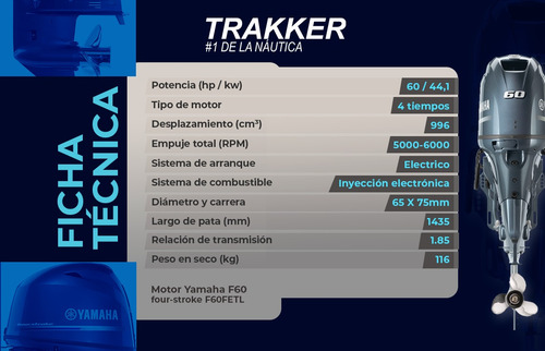 Motor Fuera De Borda Yamaha F60 4 Tiempos Trakker