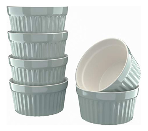 Kook 8 Oz Porcelain Ramekins, Oven Safe, For Baking Pot