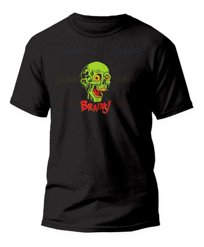 Playera Zombie Brains Cerebros Terror Halloween Retro