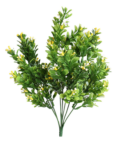 Flores Artificiales Amarillas, Hojas Y Plantas Con Forma Rea