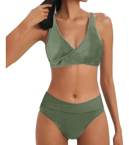 Traje De Baño T Para Mujer, Bikini Casual Dividido A La Moda