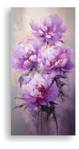 20x40cm Pintura De Arte De Pared En Lienzo Estilo Flores Pú