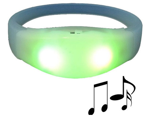  Lote 5 Pzs Pulsera Audiorritmica Led Fiestas Eventos 