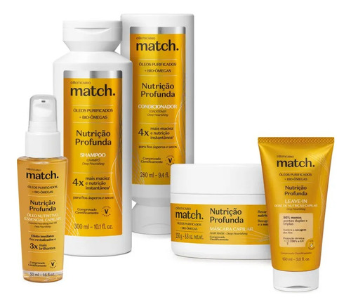Combo Match Nutrição Profunda (5 Itens)