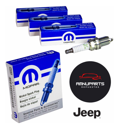 Pack Bujías Jeep Patriot 2.4 2012 Al 2016 Mopar Original