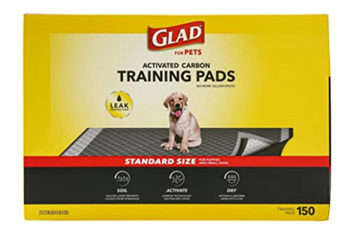 Glad For Pets Activated Carbon Puppy Pads | Black Training