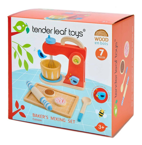 Tender Leaf Toys Juego De Madera Mezcla De Panadero Febo