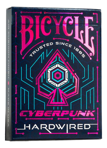 Juego De Cartas Pôquer Bicycle Cyberpunk Hardwired Idioma Inglês - Violeta-escuro Hardwired
