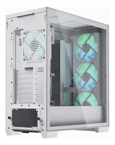 Chasis Gabinete Gamer Apnx C1 Blanco X4 Fan Argb
