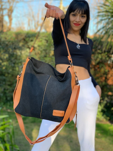 Imagen 6 de 10 de Cartera Bolso Morral De Hombro Bandolera Importada Lona Dama