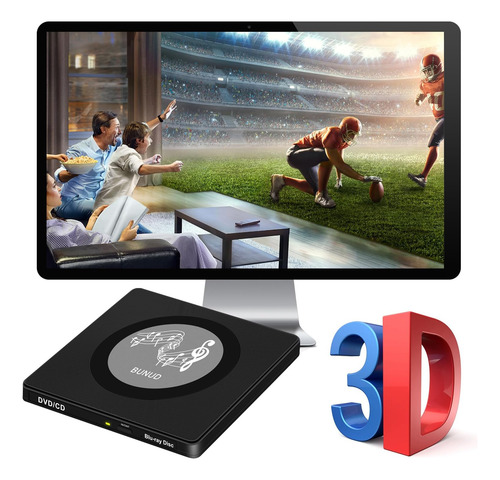 Unidad De Rayos Blu Externa, Usb 3.0 Type-c Portable Blu Ray