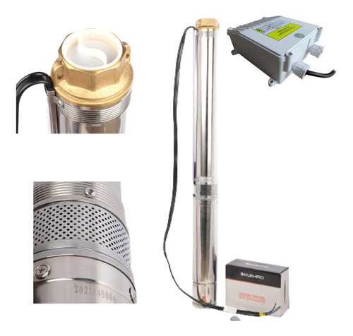 Imagen 6 de 10 de Bomba Sumergible 2 Hp 62 Mt 10000 L/h Pozo Agua Riego