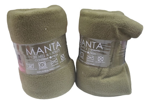 Manta Polar Lisa 120x150  Importada Premium Verde