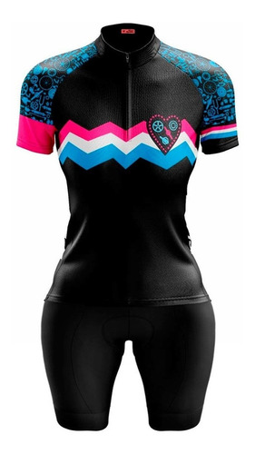 Conjunto Camisa E Bermuda Feminino Ciclismo Acessórios Bike