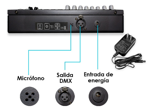 Kit Cabeza Movil Beam 80w Rgbw + Controlador Dmx512 Steelpro