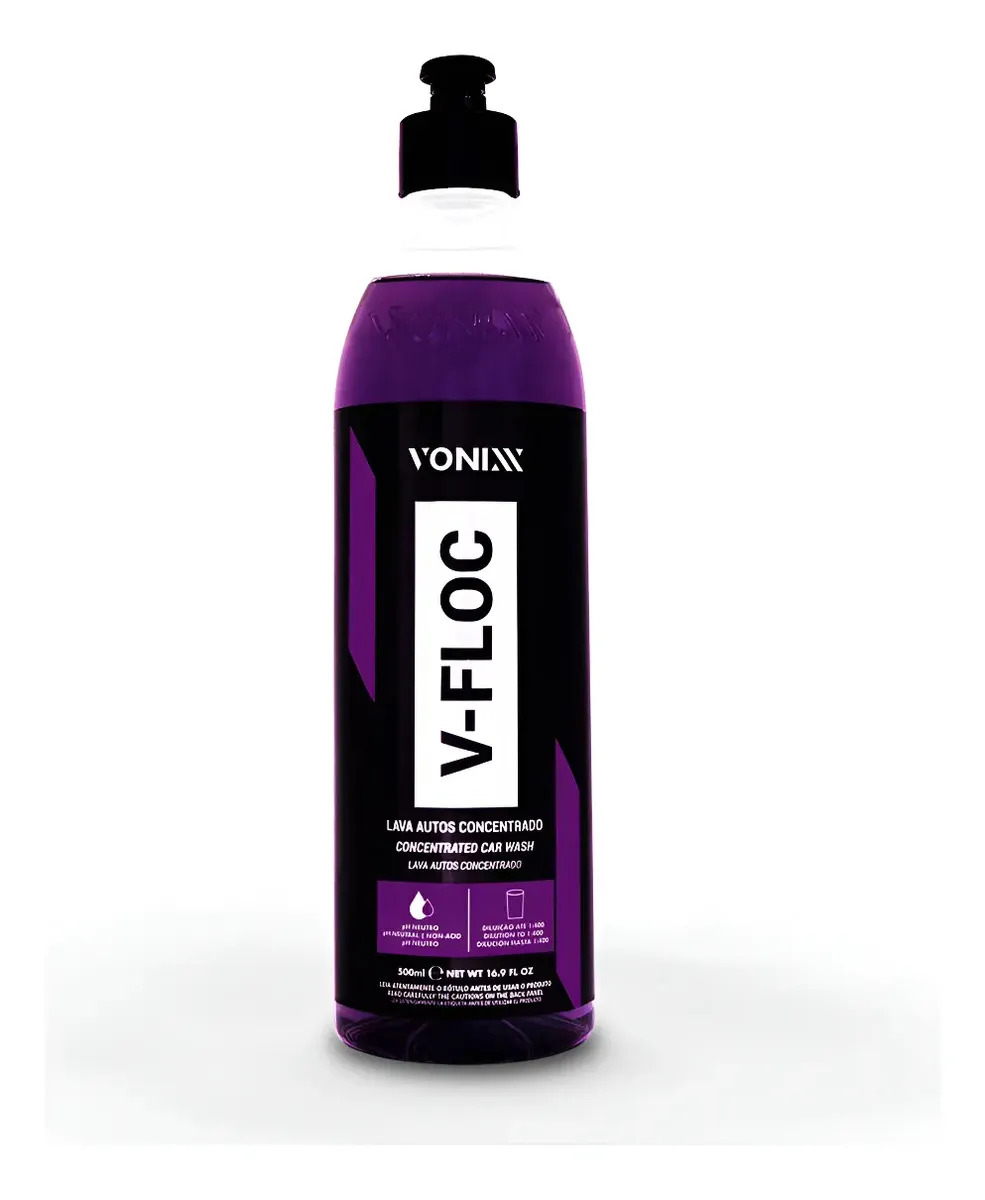 V-floc Shampoo Automotivo Neutro Limpeza Brilho 500ml Vonixx