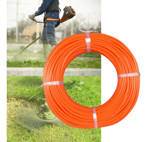 Fio De Nylon Para Roçadeira 1,6mm Quadrado Rolo Com 15m